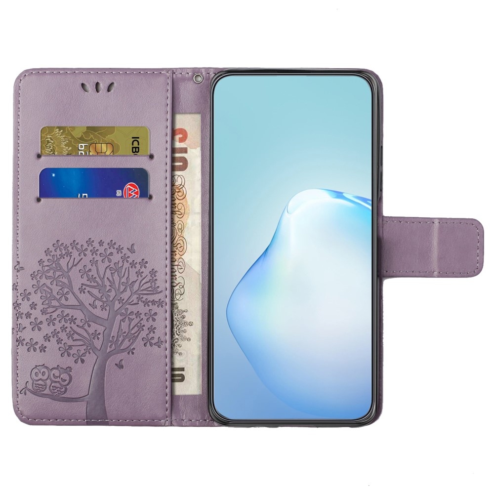 Tree knižkové púzdro na Samsung Galaxy A25 5G - fialové