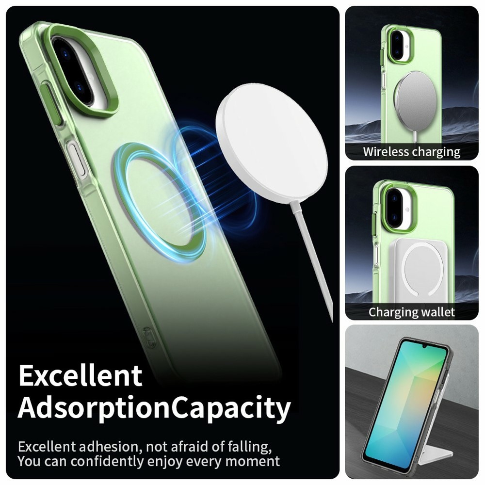 Candy gélový obal MagSafe pre Samsung Galaxy A07 4G - zelený