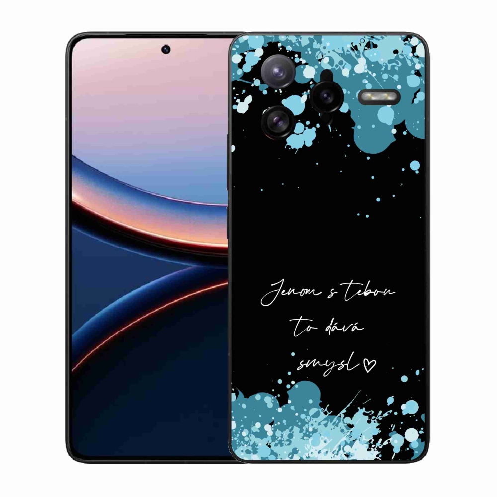 Gélový kryt mmCase na Xiaomi Poco F7 Ultra - zamilovaný text čierne pozadie