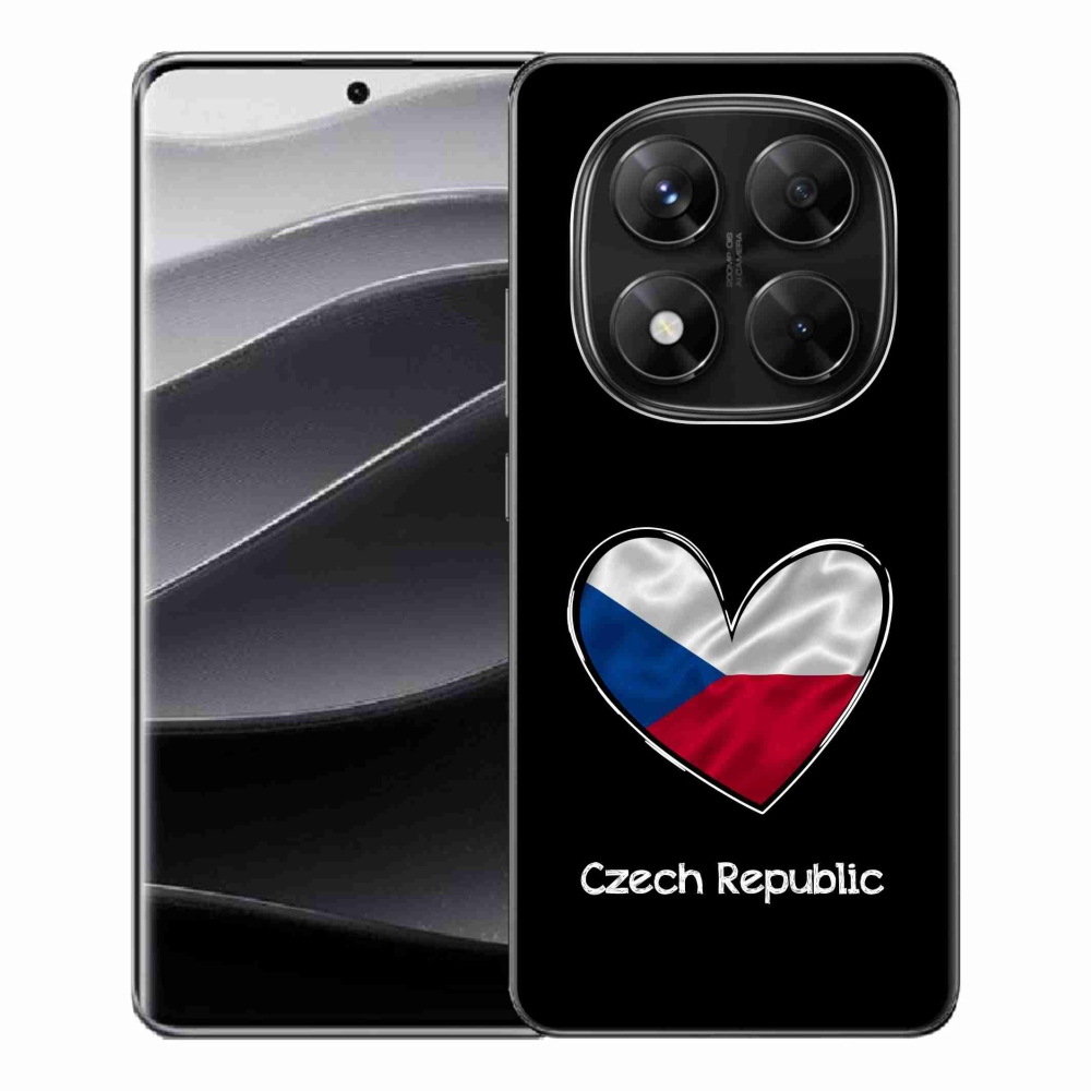 Gélový kryt mmCase na Xiaomi Redmi Note 14 Pro 5G/Poco X7 5G - vlajka srdca čierne pozadie
