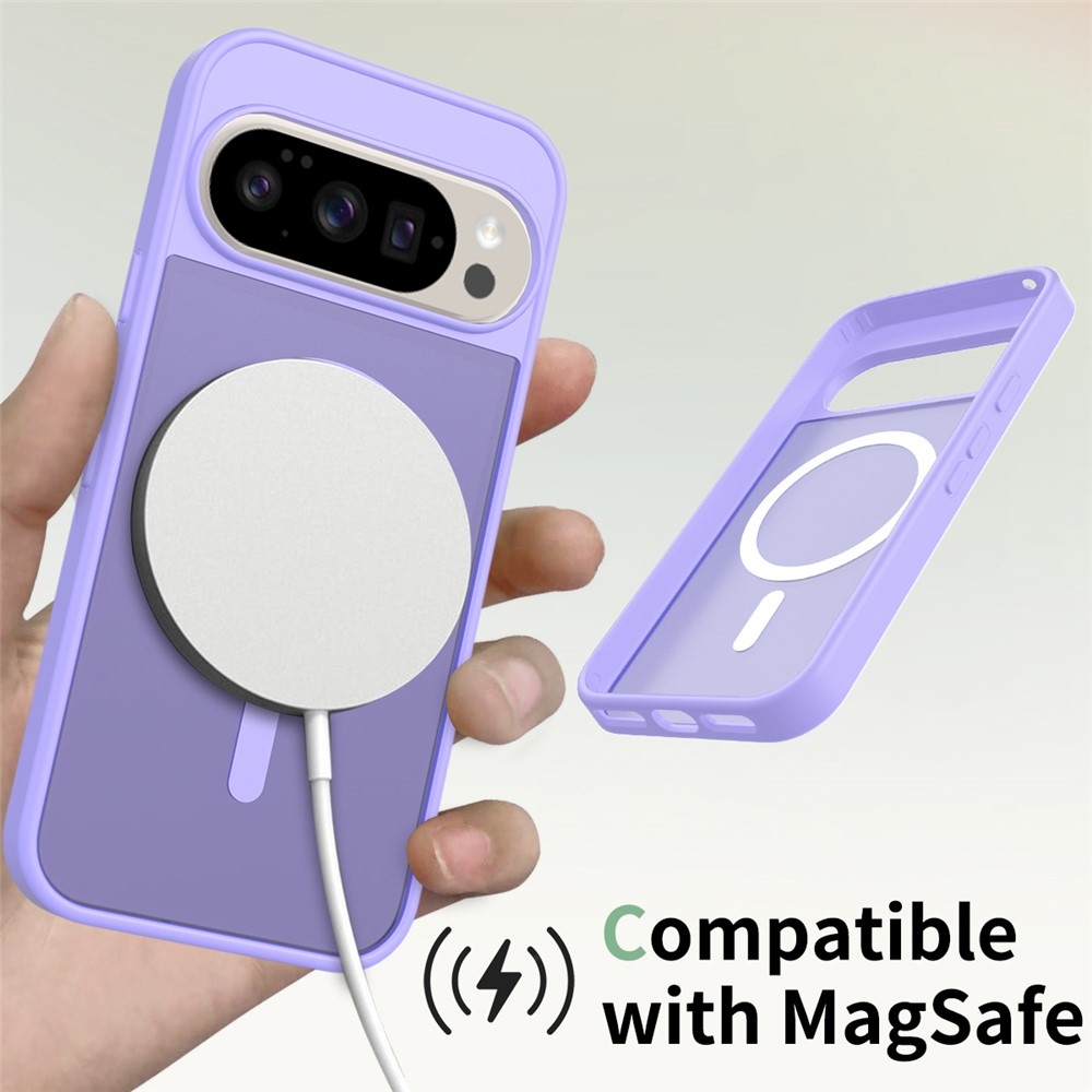 Skin gélový obal s pevným chrbtom a podporou MagSafe na Google Pixel 10 Pro/Pixel 10 - fialový