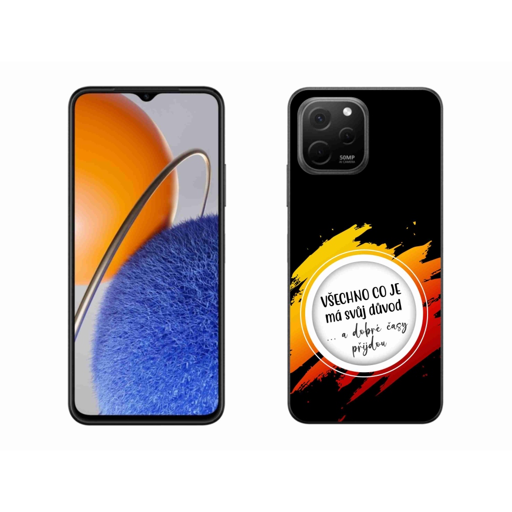 Gélový kryt mmCase na Huawei Nova Y61 - citát 3 čierne pozadie