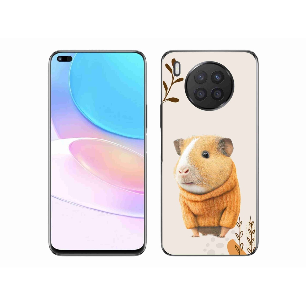 Gelový kryt mmCase na Huawei Nova 8i - morče ve svetru