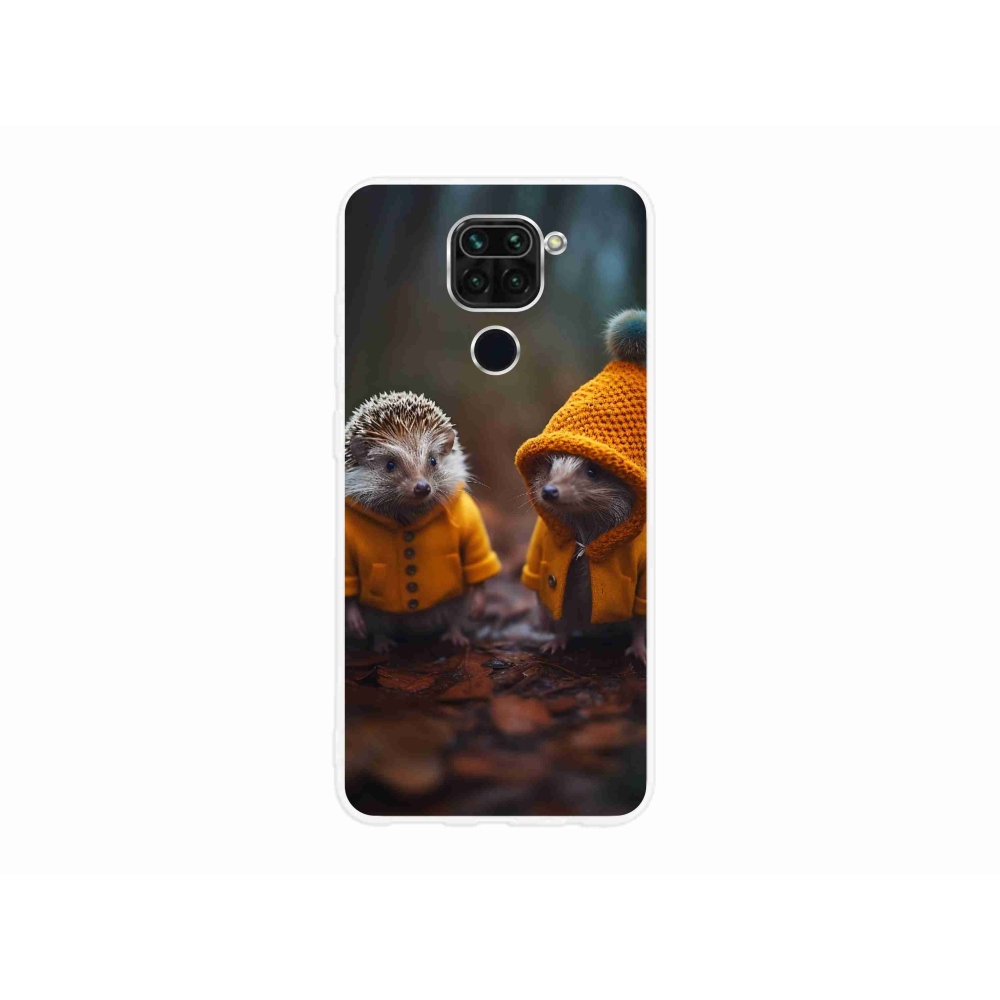 Gelový kryt mmCase na Xiaomi Redmi Note 9 - ježci