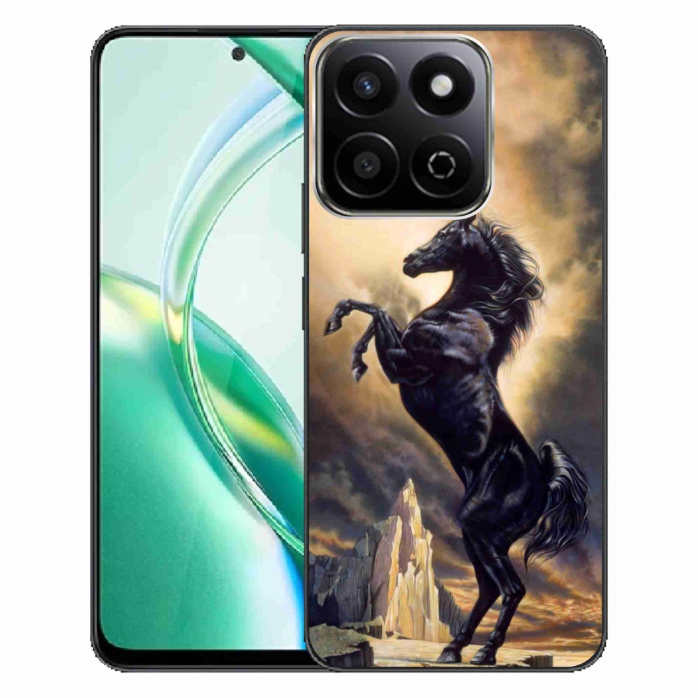 Gélový kryt mmCase na Honor 200 Smart 5G - čierny kreslený kôň