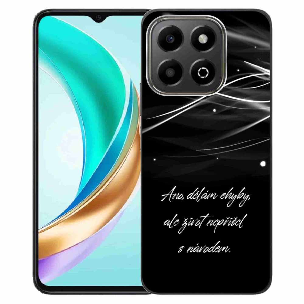 Gélový kryt mmCase na Honor X6b - citát čierne pozadie