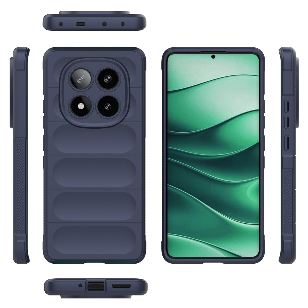 Rugg odolný gélový obal na Xiaomi Redmi Note 14 Pro 5G/Poco X7 5G - tmavomodrý