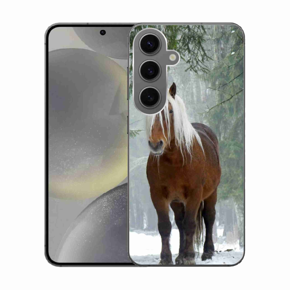Gélový obal mmCase na Samsung Galaxy S24 - kôň v lese