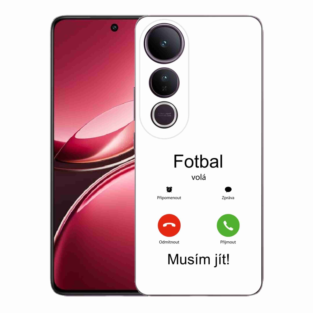 Gélový kryt mmCase na Vivo V50 Lite 4G/5G - futbal volá biele pozadie