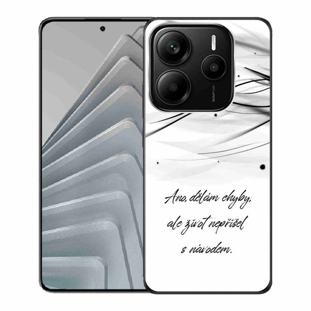 Gélový kryt mmCase na Xiaomi Redmi Note 14 5G - citát biele pozadie