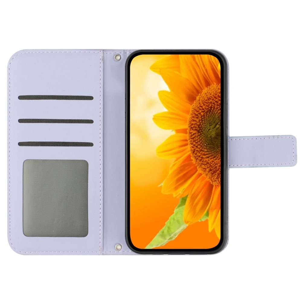 Sunflowers knižkové púzdro na Xiaomi Redmi Note 14 Pro - svetlofialové