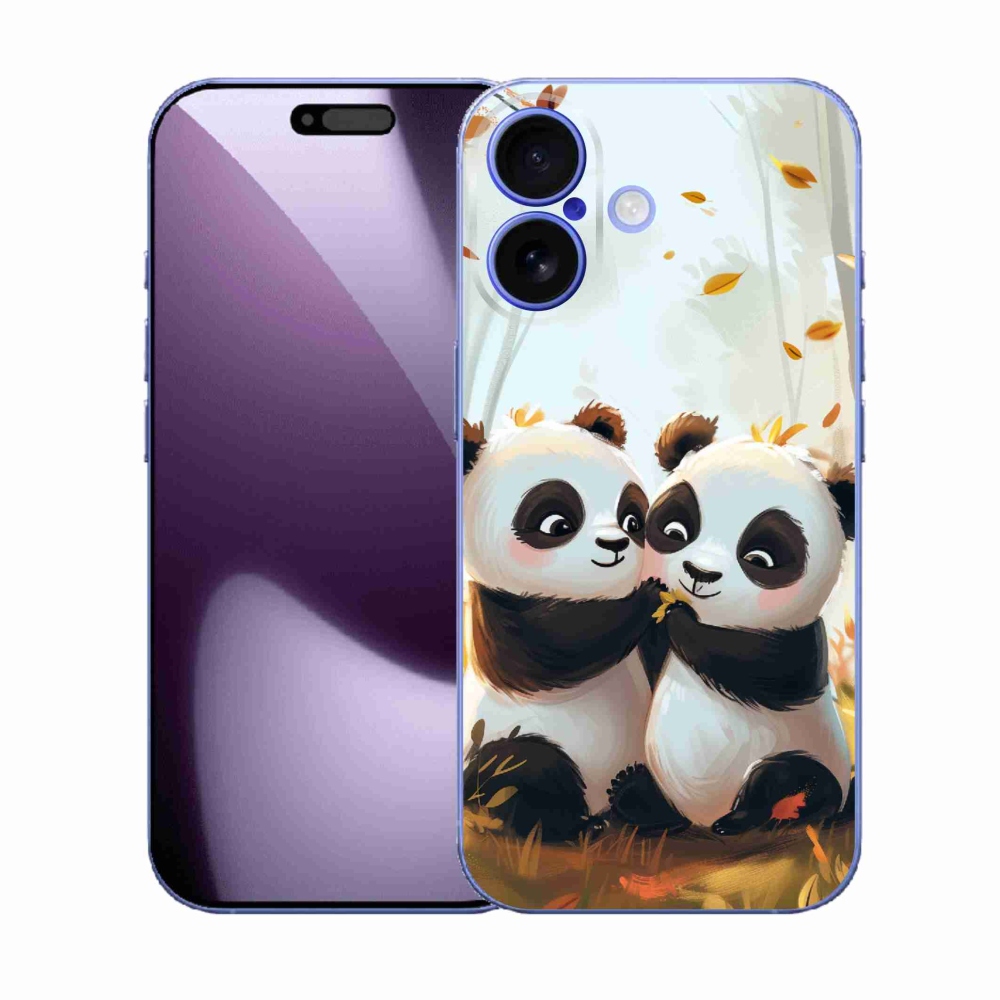 Gélový kryt mmCase na iPhone 17 - pandy