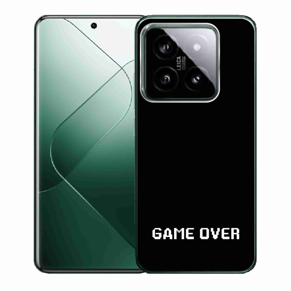 Gélový kryt mmCase na Xiaomi 14 - game over čierne pozadie