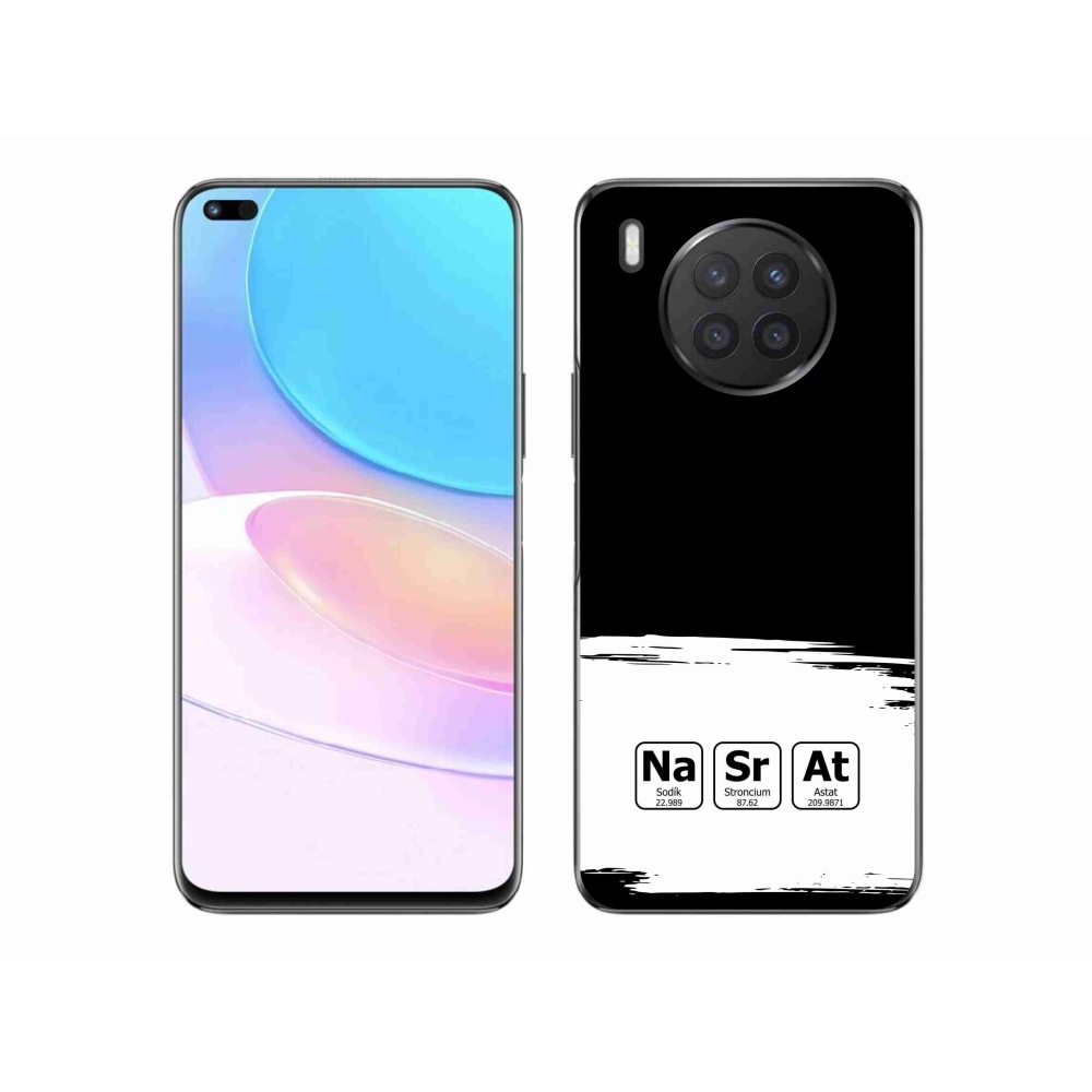 Gélový kryt mmCase na Honor 50 Lite - chemické prvky bieločierne pozadie