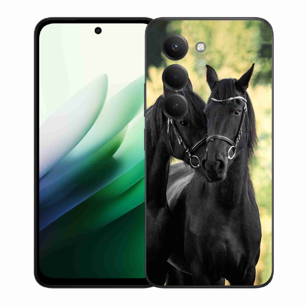 Gélový kryt mmCase na Xiaomi Redmi 15 5G (169mm) - dva čierne kone