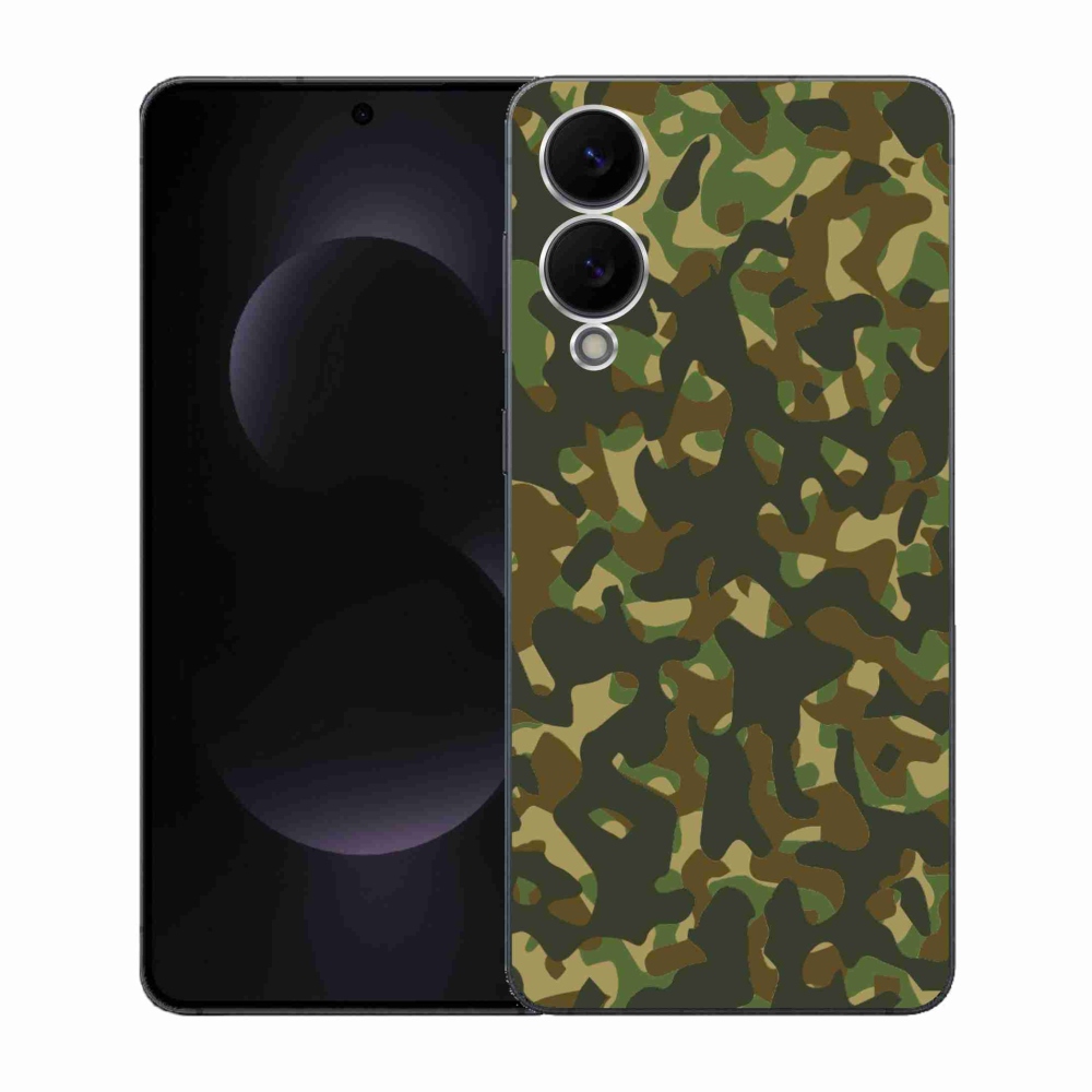Gélový kryt mmCase na Samsung Galaxy S25 Edge - maskáčový vzor 1