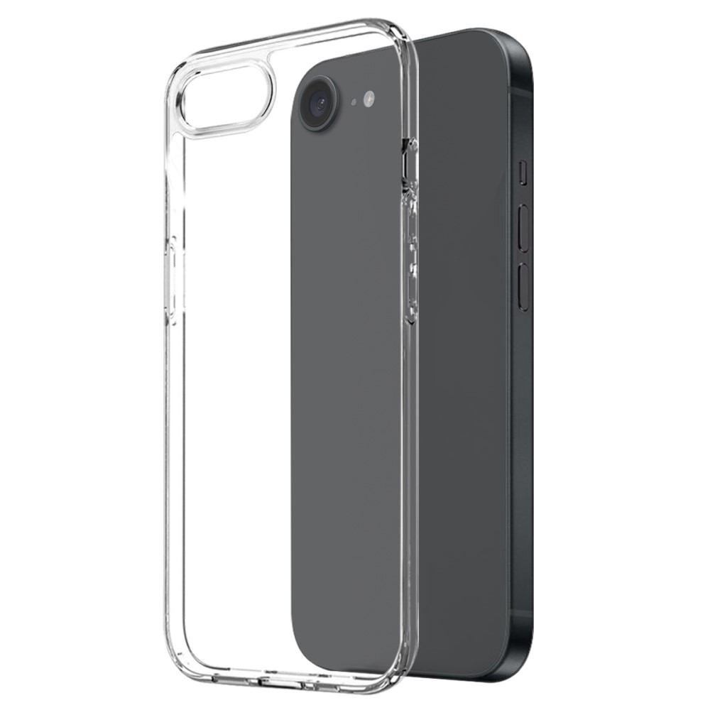 NORTHJO priehľadný gélový obal + tvrdené sklo na iPhone 16e - priehľadný