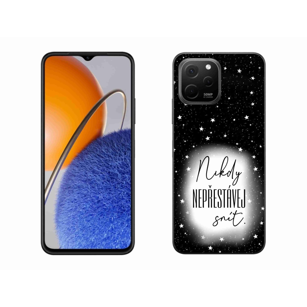 Gélový kryt mmCase na Huawei Nova Y61 - citát 1 bieločierne pozadie