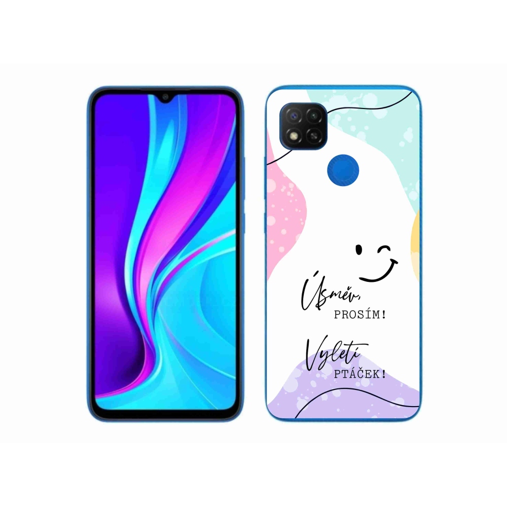 Gélový kryt mmCase na Xiaomi Redmi 9C - vtipný text 4 biele pozadie