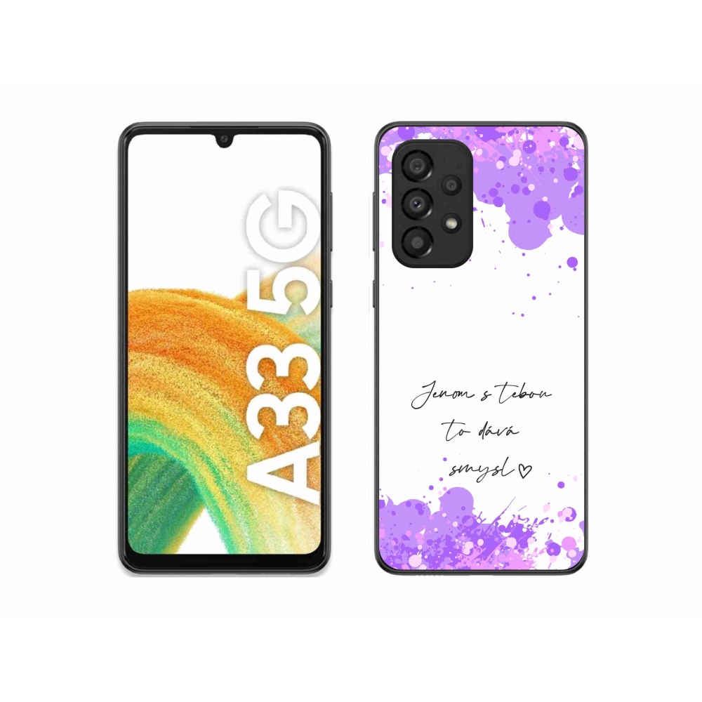Gélový kryt mmCase na Samsung Galaxy A33 5G - zamilovaný text biele pozadie