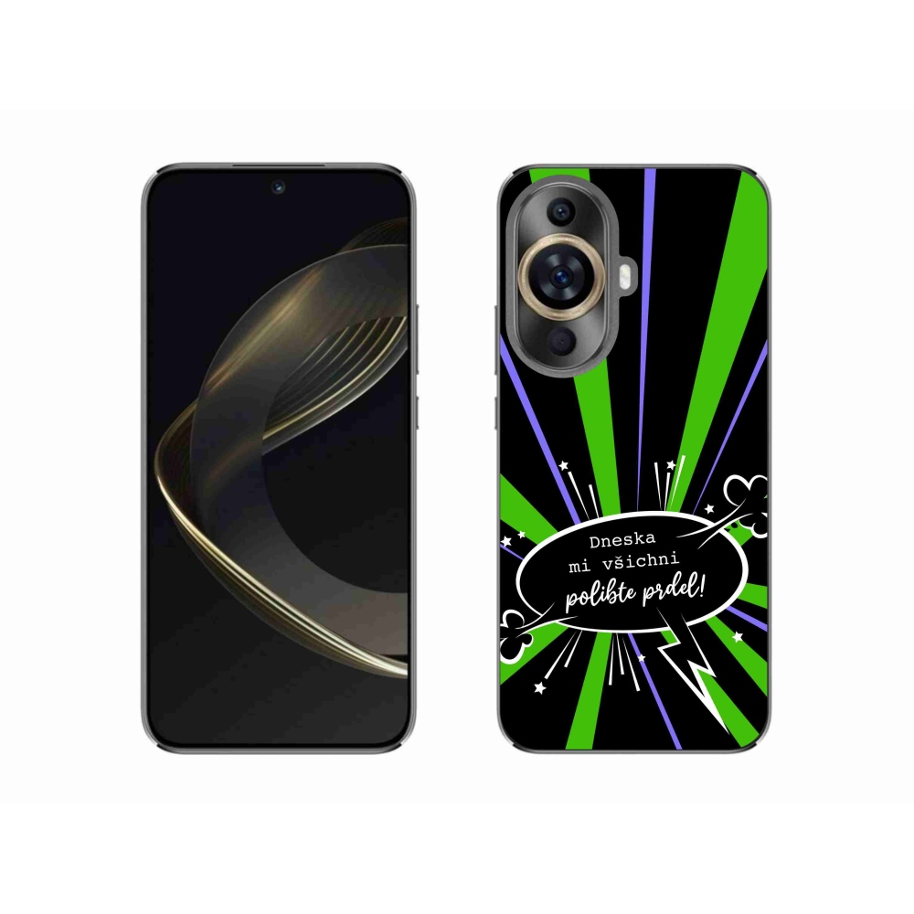 Gélový kryt mmCase na Huawei Nova 11 - vtipný text 15 čierne pozadie