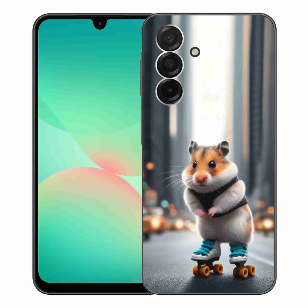 Gélový kryt mmCase na Samsung Galaxy A26 5G - škrečok na korčuliach