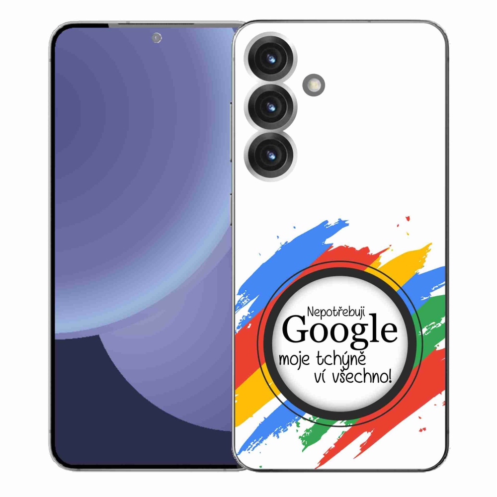 Gélový kryt mmCase na Samsung Galaxy S25+ - svokra vie všetko biele pozadie