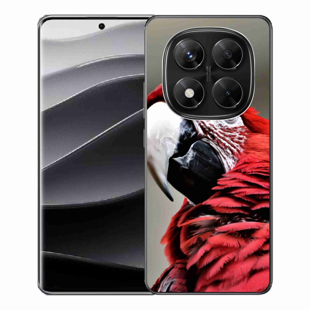 Gélový kryt mmCase na Xiaomi Redmi Note 14 Pro 5G/Poco X7 5G - papoušek ara červený