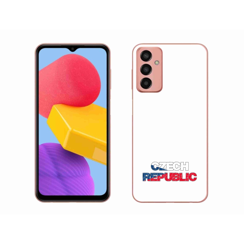 Gélový kryt mmCase na Samsung Galaxy M13 - Czech Republic biele pozadie