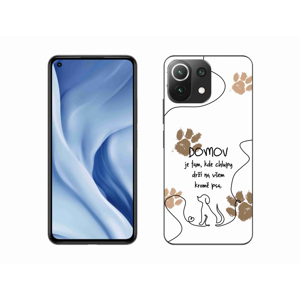 Gélový kryt mmCase na Xiaomi Mi 11 Lite 4G/5G - psí motív biele pozadie