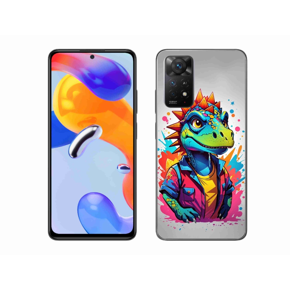 Gélový kryt mmCase na Xiaomi Redmi Note 11 Pro 4G/5G - farebný dinosaurus