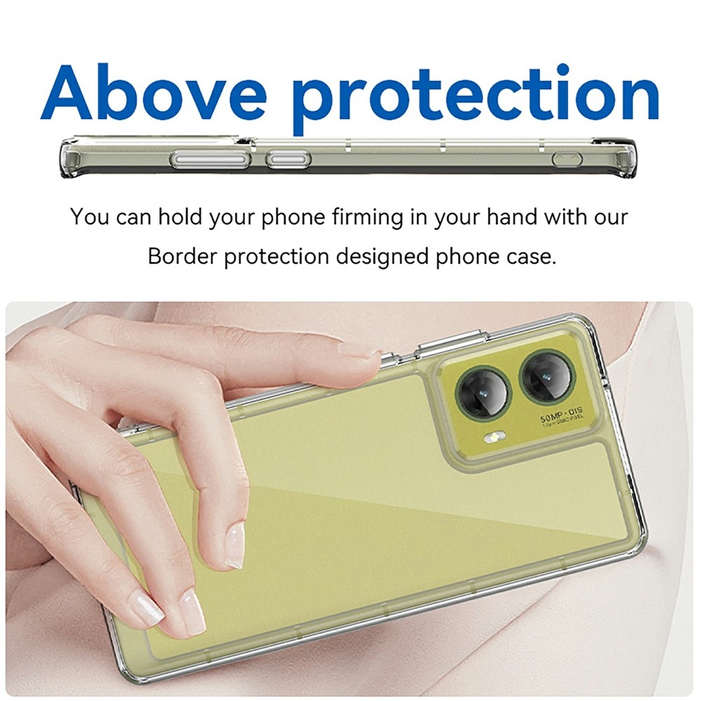 Gélový obal s pevným chrbtom na Motorola Moto G85 5G - priehľadný
