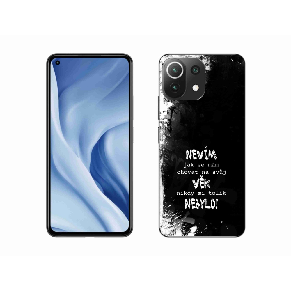 Gélový kryt mmCase na Xiaomi Mi 11 Lite 4G/5G - vtipný text 14 čierne pozadie