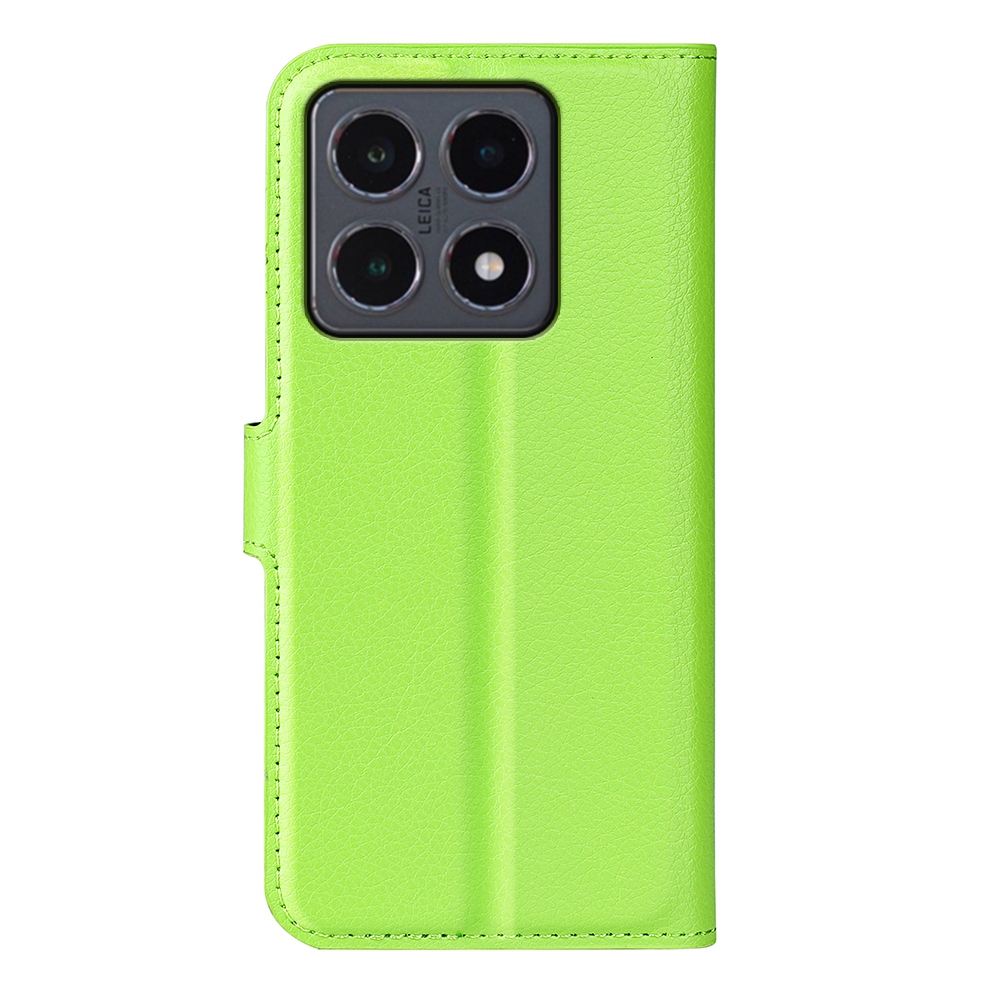 Litchi knižkové púzdro na Xiaomi 15T - zelené
