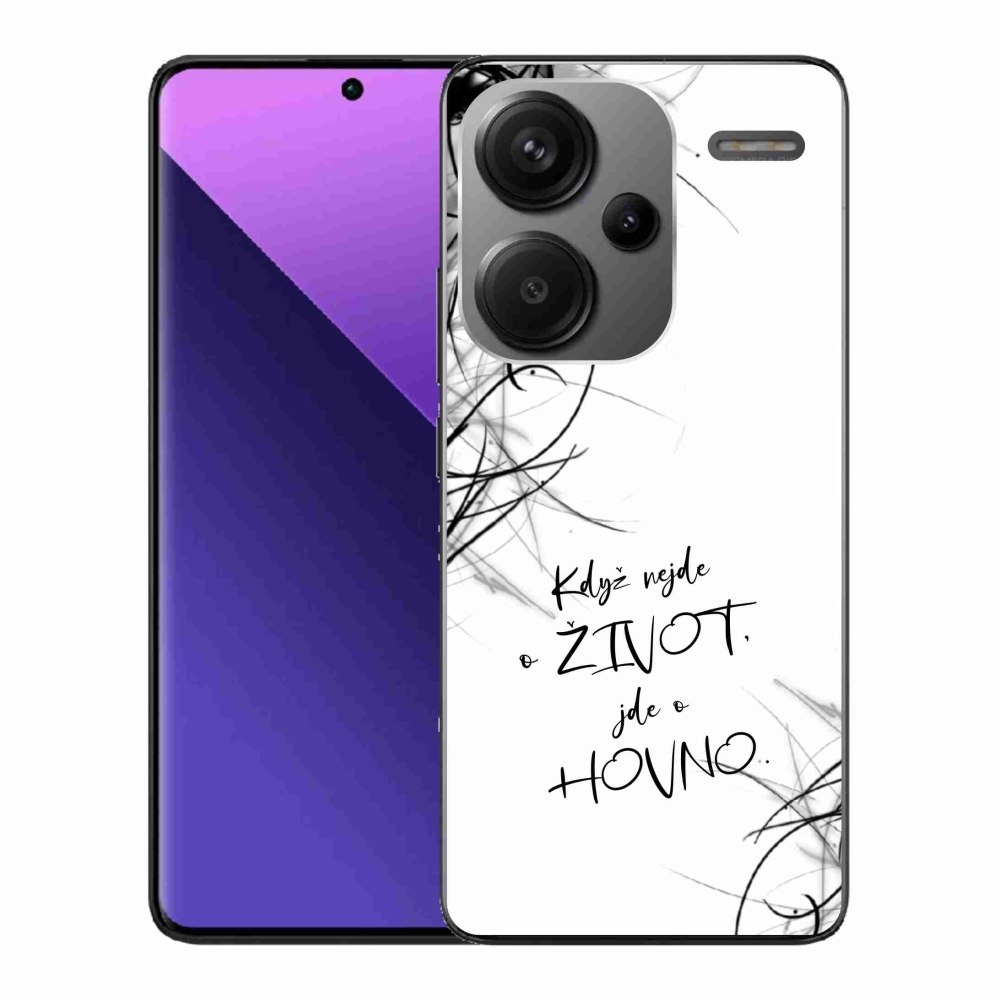 Gélový kryt mmCase na Xiaomi Redmi Note 13 Pro+ 5G - vtipný text 16 biele pozadie