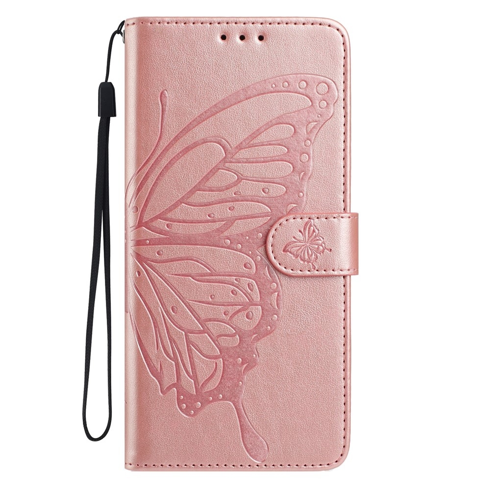 Floral Butterfly knižkové púzdro na Xiaomi 15T Pro - ružovozlaté