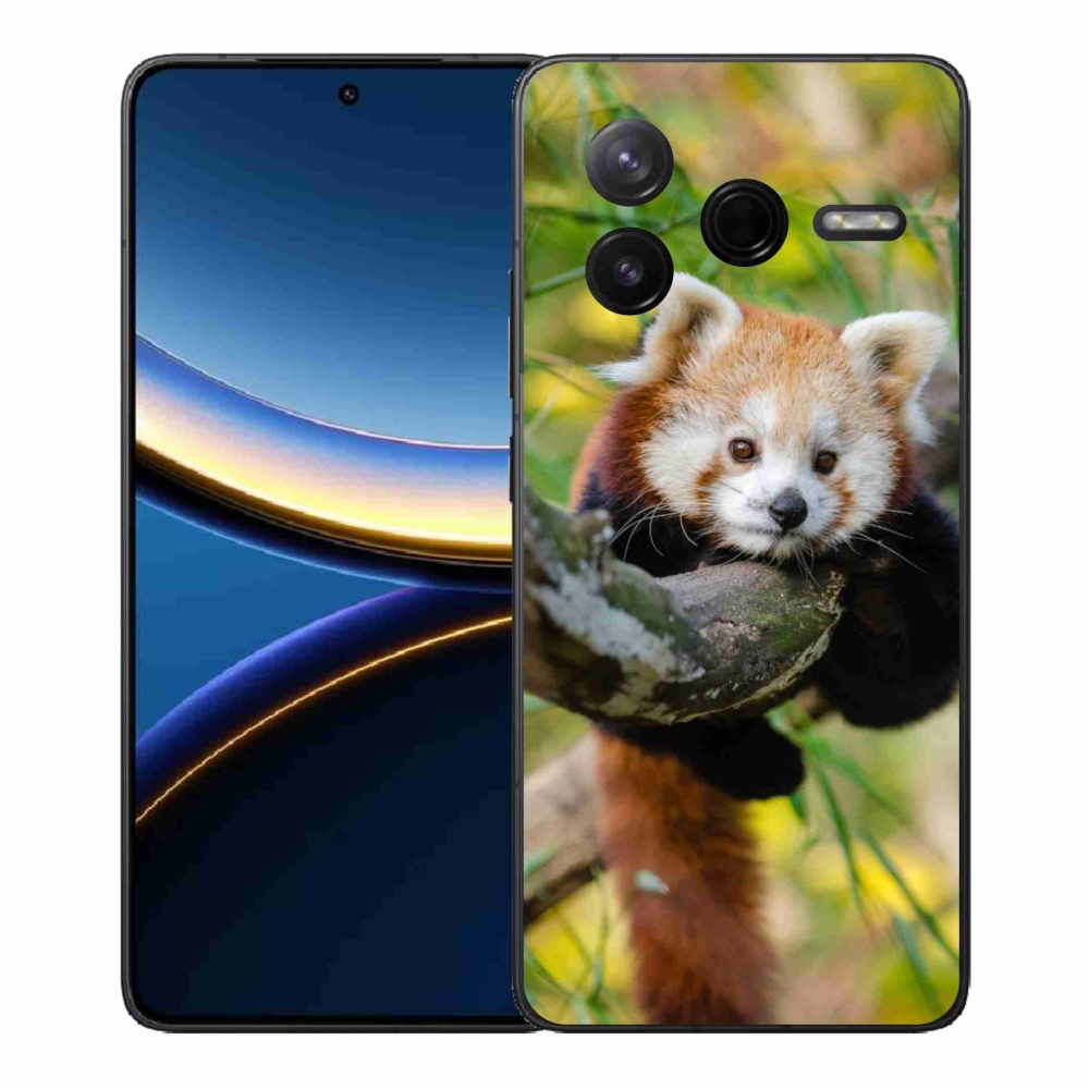 Gélový kryt mmCase na Xiaomi Poco F7 Pro - panda červená