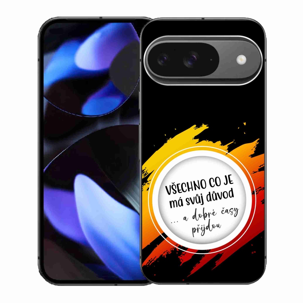 Gélový kryt mmCase na Google Pixel 9/9 Pro - citát 3 čierne pozadie
