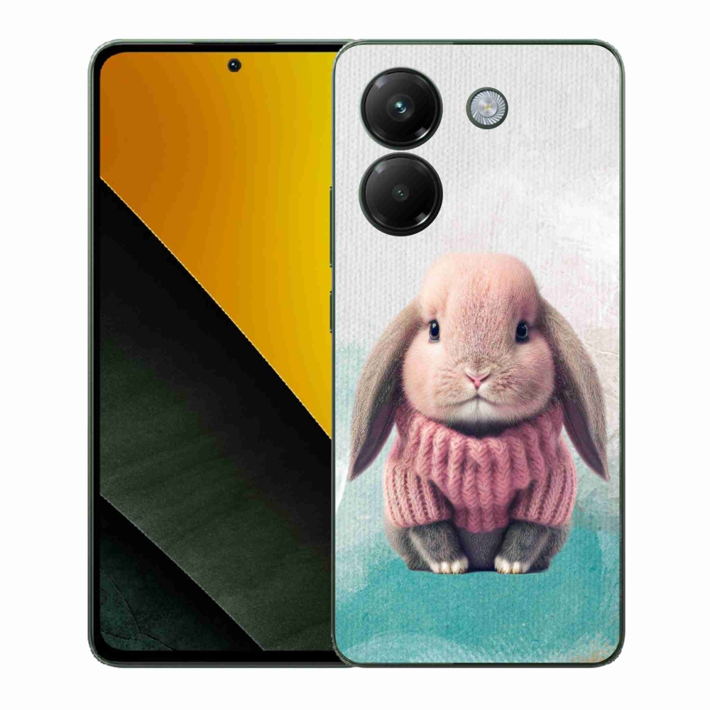 Gélový kryt mmCase na Xiaomi Poco M7 Pro 5G - zajačik vo svetri