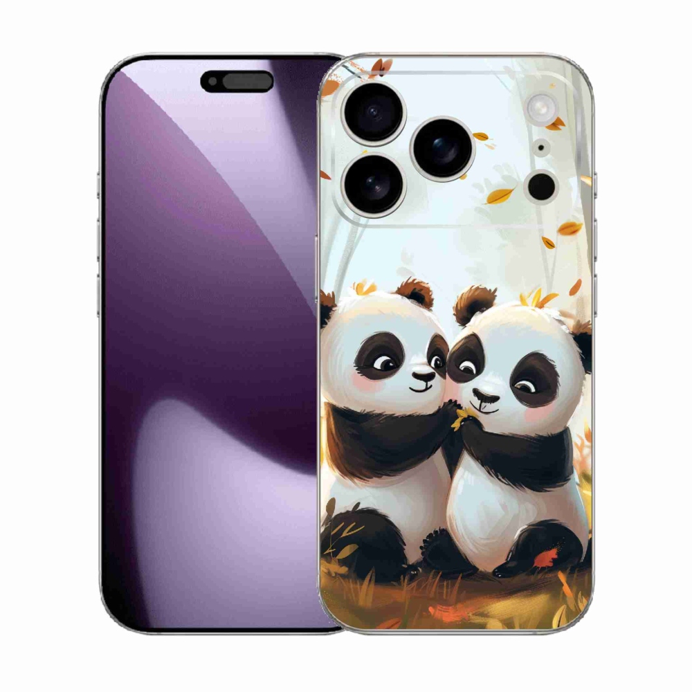 Gélový kryt mmCase na iPhone 17 Pro - pandy