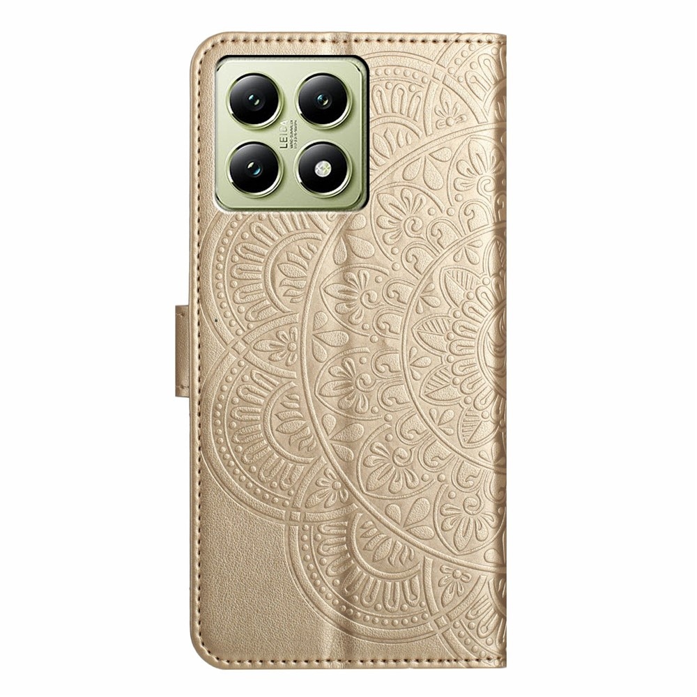 Mandala knižkové púzdro na Xiaomi 15T Pro - zlaté