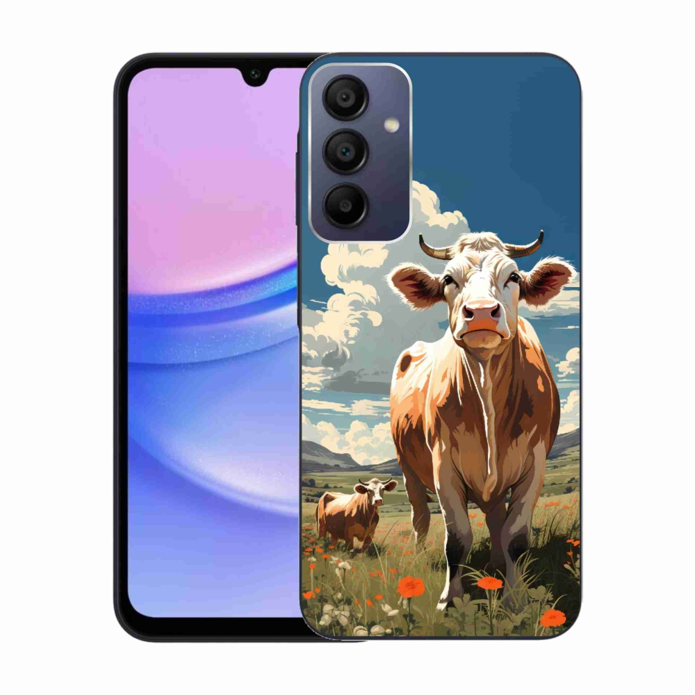 Gélový kryt mmCase na Samsung Galaxy A15 4G/5G - kravy na lúke
