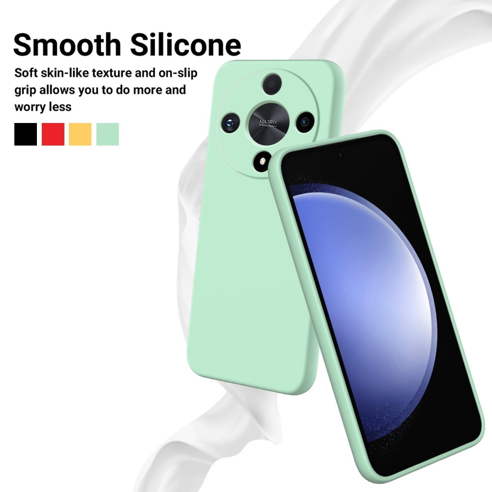 Liquid silikónový obal s pútkom na Honor Magic 6 Lite 5G - zelený