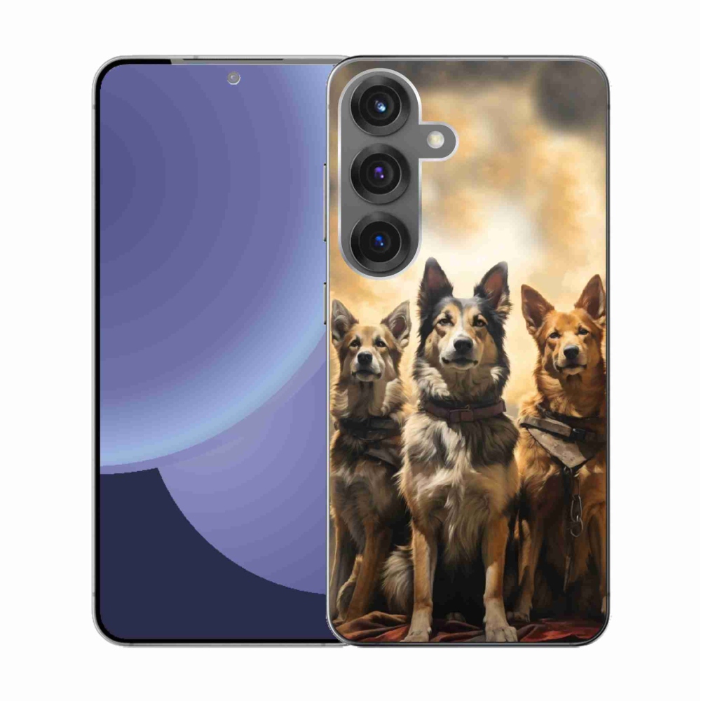 Gélový kryt mmCase na Samsung Galaxy S25 - tri psy