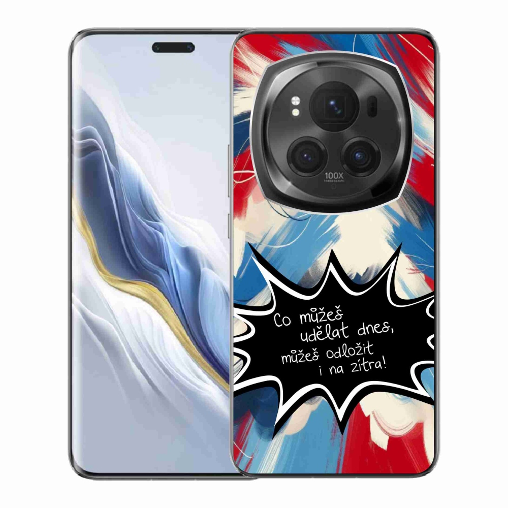 Gélový kryt mmCase na Honor Magic 6 Pro 5G - vtipný text 9 čierne pozadie