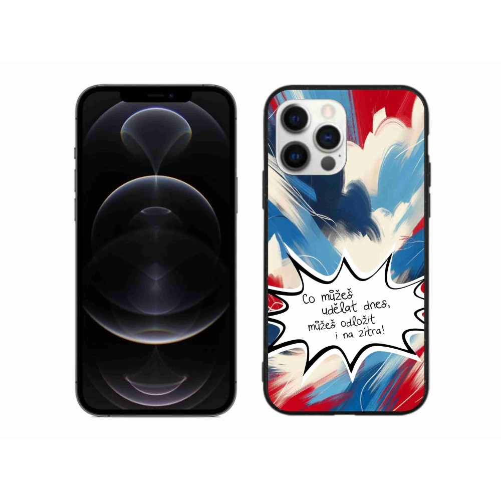 Gélový kryt mmCase na iPhone 12 Pro Max - vtipný text 9 biele pozadie