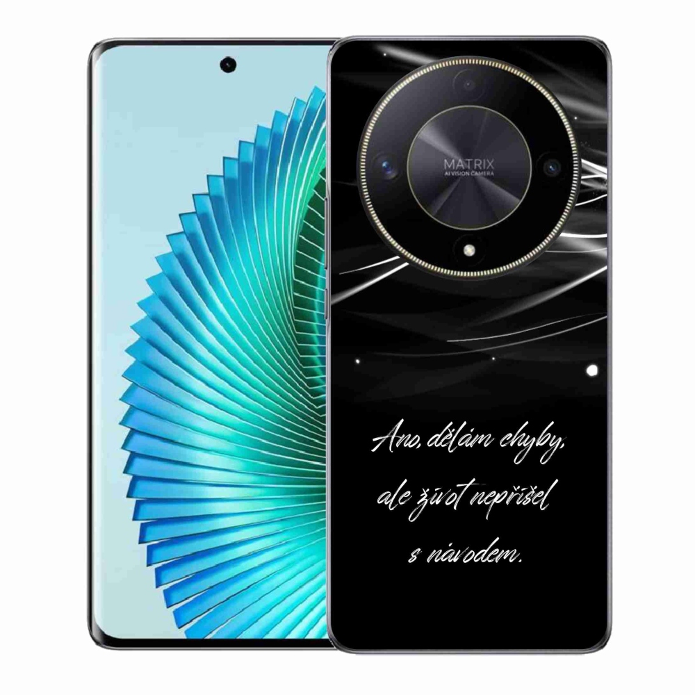 Gélový kryt mmCase na Honor Magic 6 Lite 5G - citát čierne pozadie