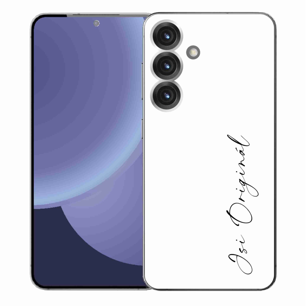 Gélový kryt mmCase na Samsung Galaxy S25+ - si originál biele pozadie
