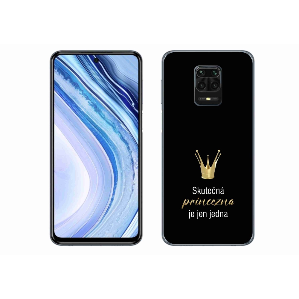 Gélový kryt mmCase na Xiaomi Redmi Note 9S - skutočná princezná čierne pozadie