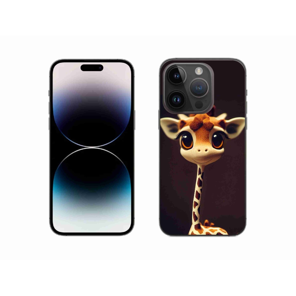 Gélový kryt mmCase na iPhone 14 Pro - malá žirafa